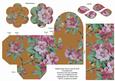 Vtea Col Blossom Rolled Rose 3in Favour/gift Box N' Card