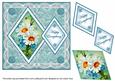 Teal Daisies Happy Everything! 7in Double Diamond Topper