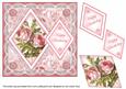 Pink Roses Happy Birthday 7in Double Diamond Topper