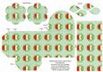 Mint Cupcake Rolled Rose 3in Favour/gift Box N' Card