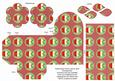 Dred Cupcake Rolled Rose 3in Favour/gift Box N' Card