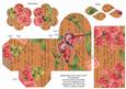 Borange Sweet Pea Rolled Rose 3in Favour/gift Box N' Card
