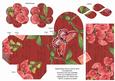 Dred Sweet Pea Rolled Rose 3in Favour/gift Box N' Card