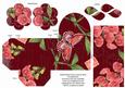 Hot Pink Sweet Pea Rolled Rose 3in Favour/gift Box N' Card