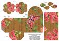 Vtea Sweet Pea Rolled Rose 3in Favour/gift Box N' Card