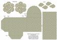 Cream Black Dotty Rolled Rose 3in Favour/gift Box N' Card