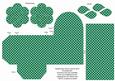 Dgreen Black Dotty Rolled Rose 3in Favour/gift Box N' Card
