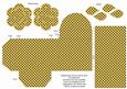 Gold Black Dotty Rolled Rose 3in Favour/gift Box N' Card