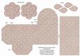 Dpink Lace Rolled Rose 3in Favour/gift Box N' Card