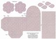 Lilac Lace Rolled Rose 3in Favour/gift Box N' Card