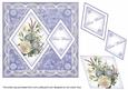Blue Bouquet Best Wishes 7in Double Diamond Topper