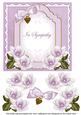 Lilac Magnolia in Sympathy Fancy 7in Decoupage Topper