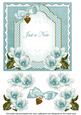 Dteal Magnolia Just a Note Fancy 7in Decoupage Topper