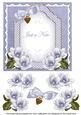 Blue Magnolia Just a Note Fancy 7in Decoupage Topper