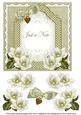 Olive Magnolia Just a Note Fancy 7in Decoupage Topper