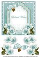 Dteal Magnolia Belated Wishes Fancy 7in Decoupage Topper