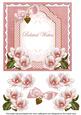 Pink Magnolia Belated Wishes Fancy 7in Decoupage Topper