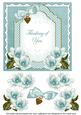 Dteal Magnolia Thinking of You Fancy 7in Decoupage Topper