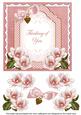 Pink Magnolia Thinking of You Fancy 7in Decoupage Topper