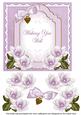 Lilac Magnolia Wishing Well Fancy 7in Decoupage Topper
