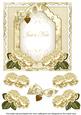 Cream Rose Just a Note Fancy 7in Decoupage Topper