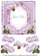 Lilac Rose Just a Note Fancy 7in Decoupage Topper