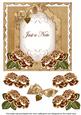 Vtea Rose Just a Note Fancy 7in Decoupage Topper