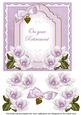 Lilac Magnolia Retirement Fancy 7in Decoupage Topper