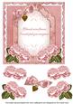 Pink Rose If Friends - Fancy 7in Decoupage Topper