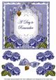 Dblue Rose Date to Remember Fancy 7in Decoupage Topper