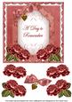Dred Rose Date to Remember Fancy 7in Decoupage Topper