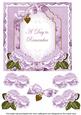 Lilac Rose Date to Remember Fancy 7in Decoupage Topper