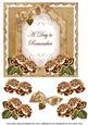 Vtea Rose Date to Remember Fancy 7in Decoupage Topper