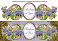 Blue Pansy Thinking of You Large Dl Decoupage Topper