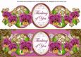 Cerise Pansy Thinking of You Large Dl Decoupage Topper