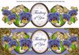 Dark Blue Pansy Thinking of You Large Dl Decoupage Topper