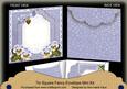 Pale Blue Pansy Beaded Fancy 7x7inch Easy Envelope Mini Kit