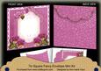 Cerise Pansy Beaded Fancy 7x7inch Easy Envelope Mini Kit