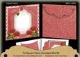 Dark Red Pansy Beaded Fancy 7x7inch Easy Envelope Mini Kit