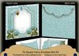 Dusky Teal Pansy Beaded Fancy 7x7inch Easy Envelope Mini Kit