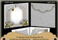 Silver Pansy Beaded Fancy 7x7inch Easy Envelope Mini Kit