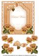 Borange Pansy Belated Wishes Fancy 7in Decoupage Topper