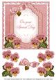 Pink Pansy Special Day Fancy 7in Decoupage Topper