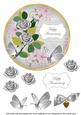 Silver Rose Happy Anniversary 7in Circle Decoupage Topper