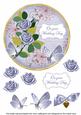 Blue Rose Wedding Day 7in Circle Decoupage Topper