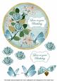 Dteal Rose Love on Birthday 7in Circle Decoupage Topper