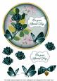 Peacock Rose Special Day 7in Circle Decoupage Topper