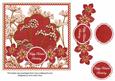Red Dotty Fmk Belated Birthday 7in Time Flower Decoupage