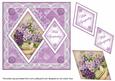 Lilac Flowers with Sympathy 7in Double Diamond Topper