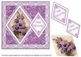 Purple Pansy with Sympathy 7in Double Diamond Topper
